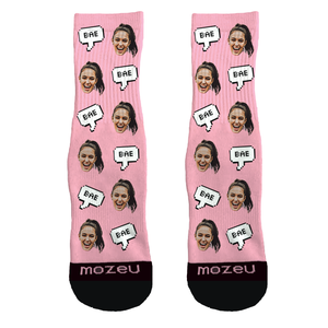 Custom Face Socks - Bae