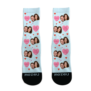 His and Hers Custom Face Socks