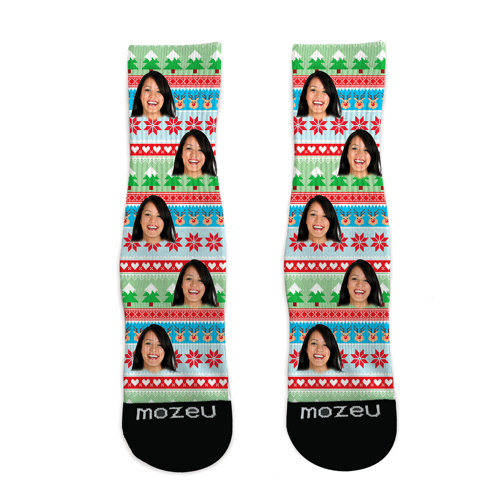 Custom Face Socks - Christmas