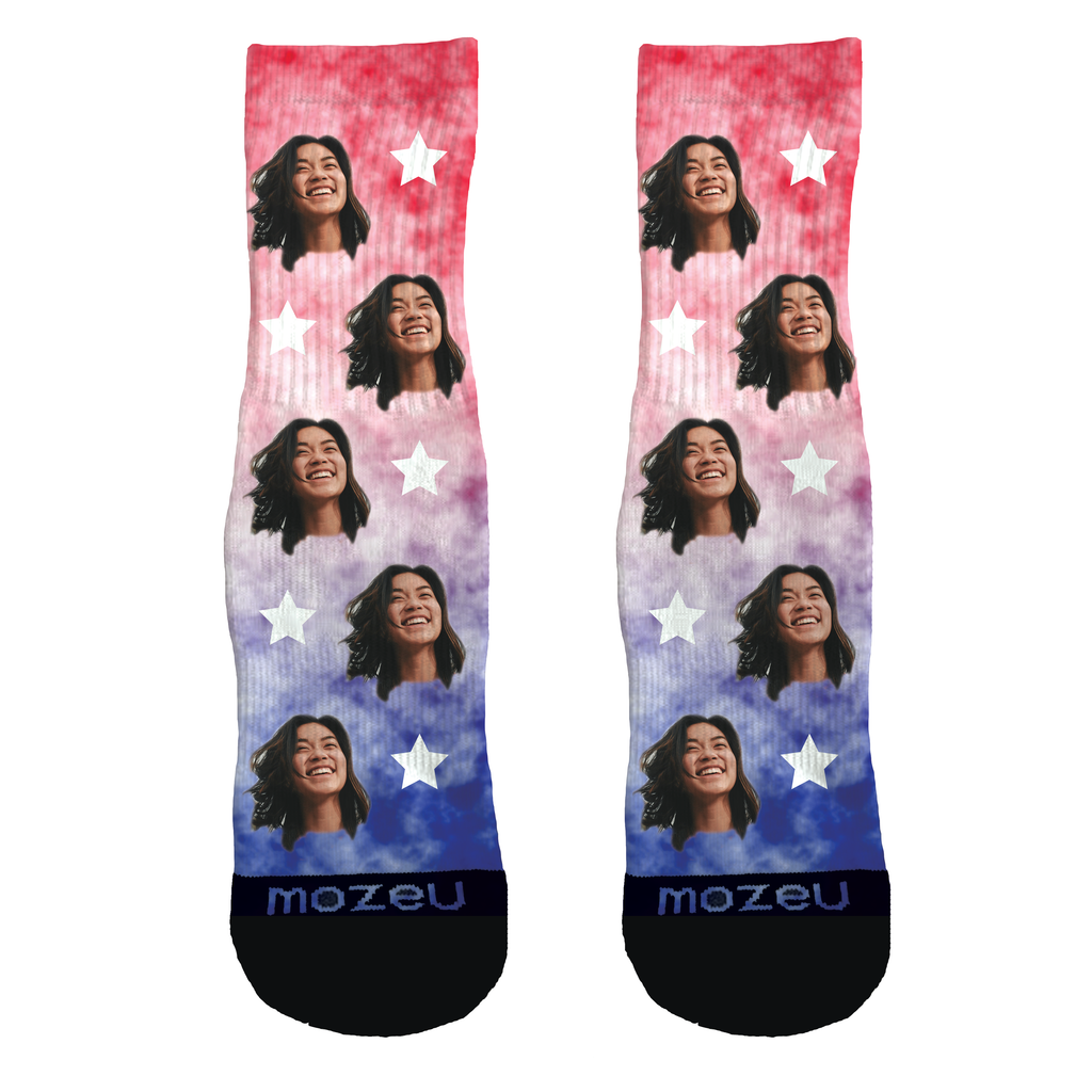 Custom Face Socks - Stars