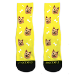 Custom Pup Socks - Bone
